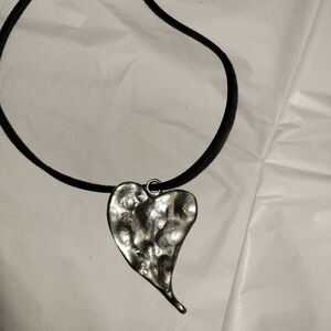 Vintage Sterling Large Heart Charm/Necklace